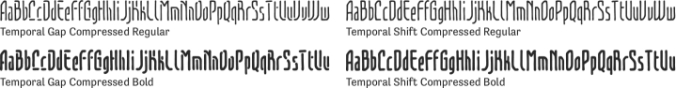Temporal Gap & Shift Compressed Font Preview