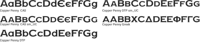 Copper Penny Font Preview