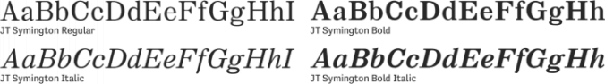 JT Symington Font Preview