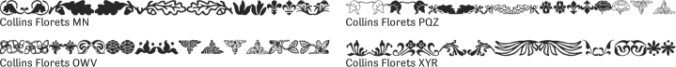 Collins Florets Font Preview