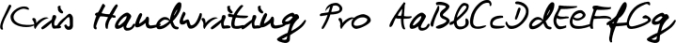 Kris Handwriting Pro Font Preview