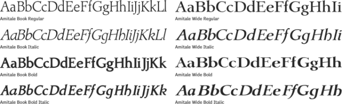 Amitale Font Preview