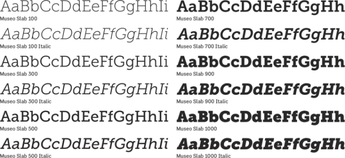 Museo Slab Font Preview
