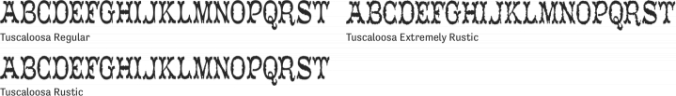 Tuscaloosa Font Preview
