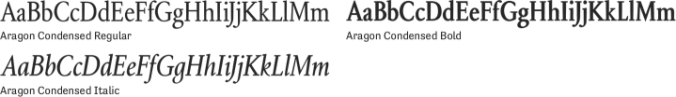 Aragon Condensed Font Preview