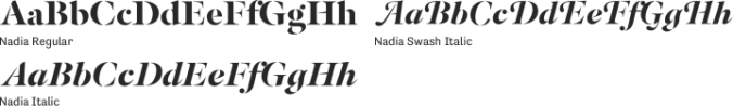Nadia Font Preview