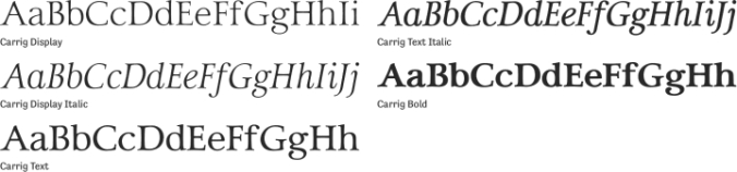 Carrig Basic Font Preview