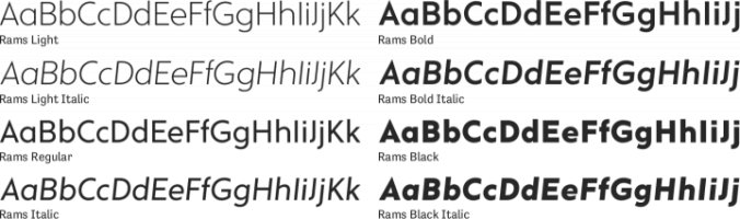 Rams Font Preview