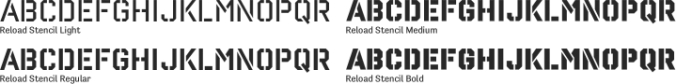 Reload Stencil Font Preview