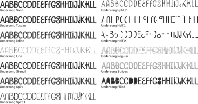 Undersong Font Preview