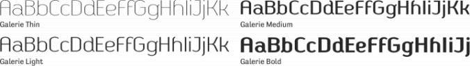 Galerie Font Preview