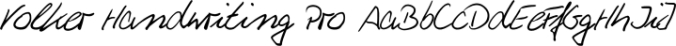 Volker Handwriting Pro Font Preview