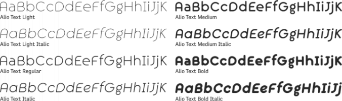 Alio Text Font Preview
