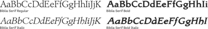 Biblia Serif Font Preview