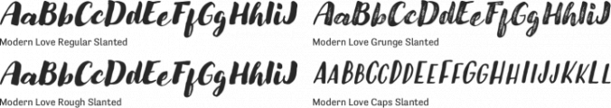 Modern Love Slanted Font Preview