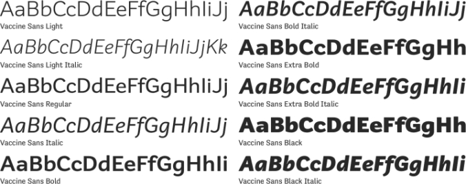 Vaccine Sans Font Preview