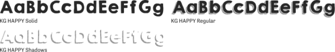 KG HAPPY Font Preview