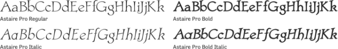 Astaire Pro Font Preview