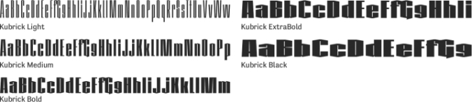 Kubrick Font Preview