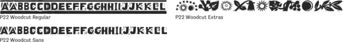 P22 Woodcut Font Preview