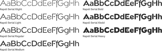 Napoli Serial Font Preview