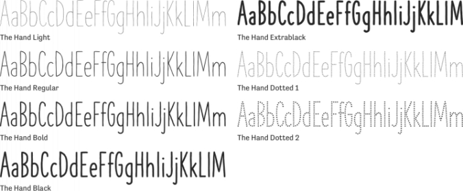 The Hand Font Preview