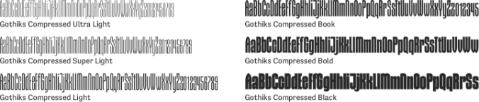 Gothiks Compressed Font Preview