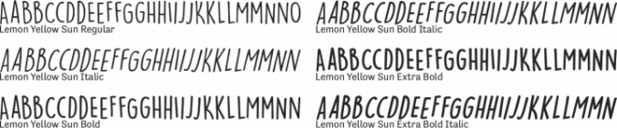 Lemon Yellow Sun Font Preview