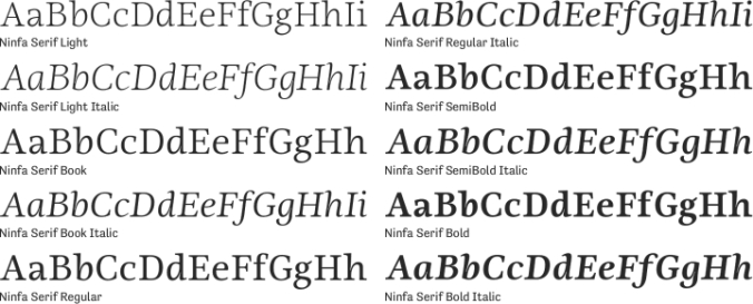 Ninfa Serif Font Preview