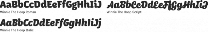 Winnie The Hoop Font Preview