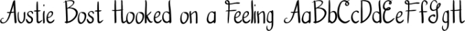 Austie Bost Hooked on a Feeling Font Preview
