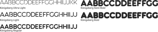 Königsberg Font Preview