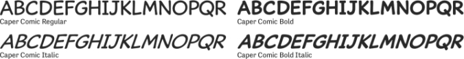 Caper Comic Font Preview