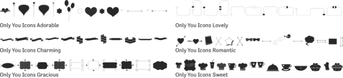 Only You Icons Font Preview