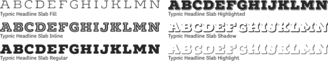 Typnic Headline Slab Font Preview