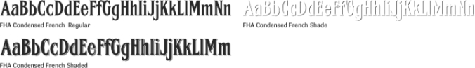 FHA Condensed French Font Preview