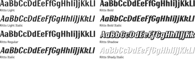 Ritts Font Preview