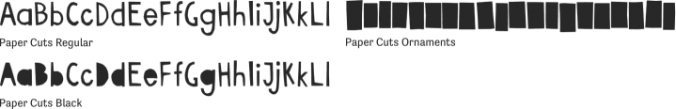 Paper Cuts Font Preview