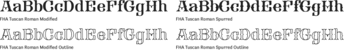 FHA Tuscan Roman Font Preview