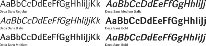 Deca Sans Font Preview