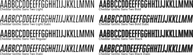 Cheddar Gothic Sans Two font download