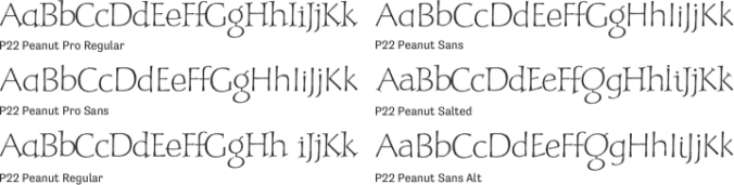 P22 Peanut Font Preview