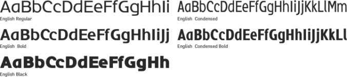 English Font Preview