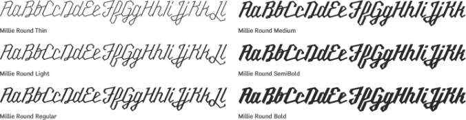 Millie Round Font Preview