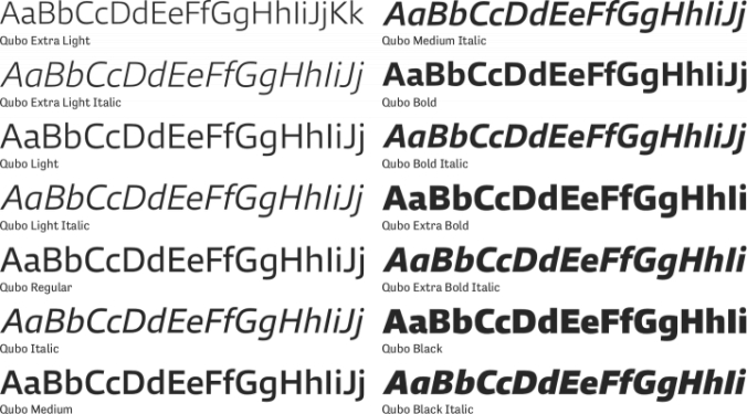 Qubo Font Preview