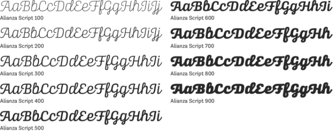 Alianza Script Font Preview