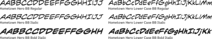 Hometown Hero Font Preview