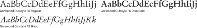 Garamond Oldstyle FS Font Preview