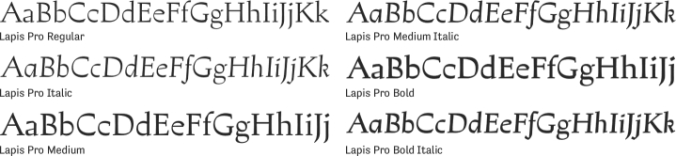Lapis Pro Font Preview