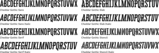 Cheddar Gothic Font Preview